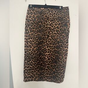 Zara leopard Jean skirt